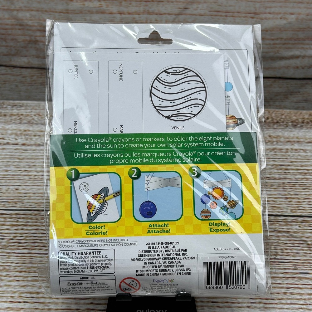 Crayola‎ Creative Classroom Solar System Mobile DIY Craft Kit PRPG-10078 New - Picture 2 of 3